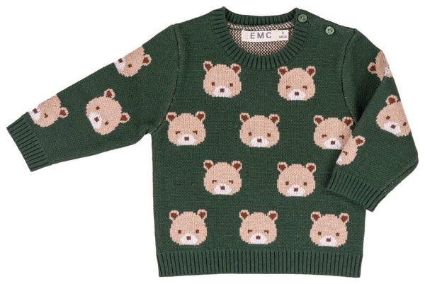 EMC trui dark green teddy