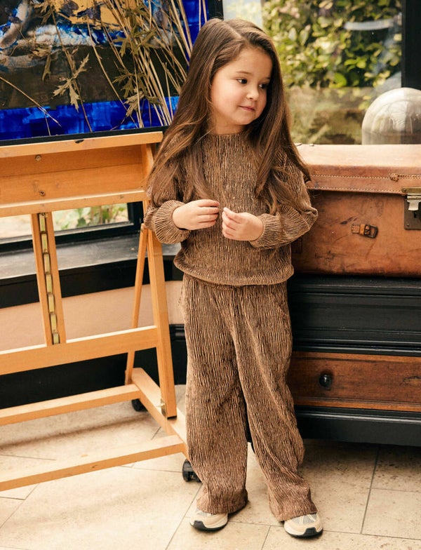 Daily7 meisjes wide fit velvet gold