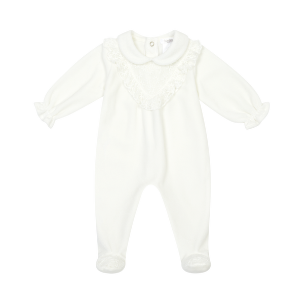 Deolinda boxpakje off white kant
