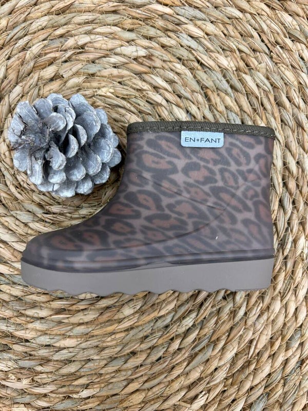 EnFant thermoboots short regenlaarzen panter print phine bark