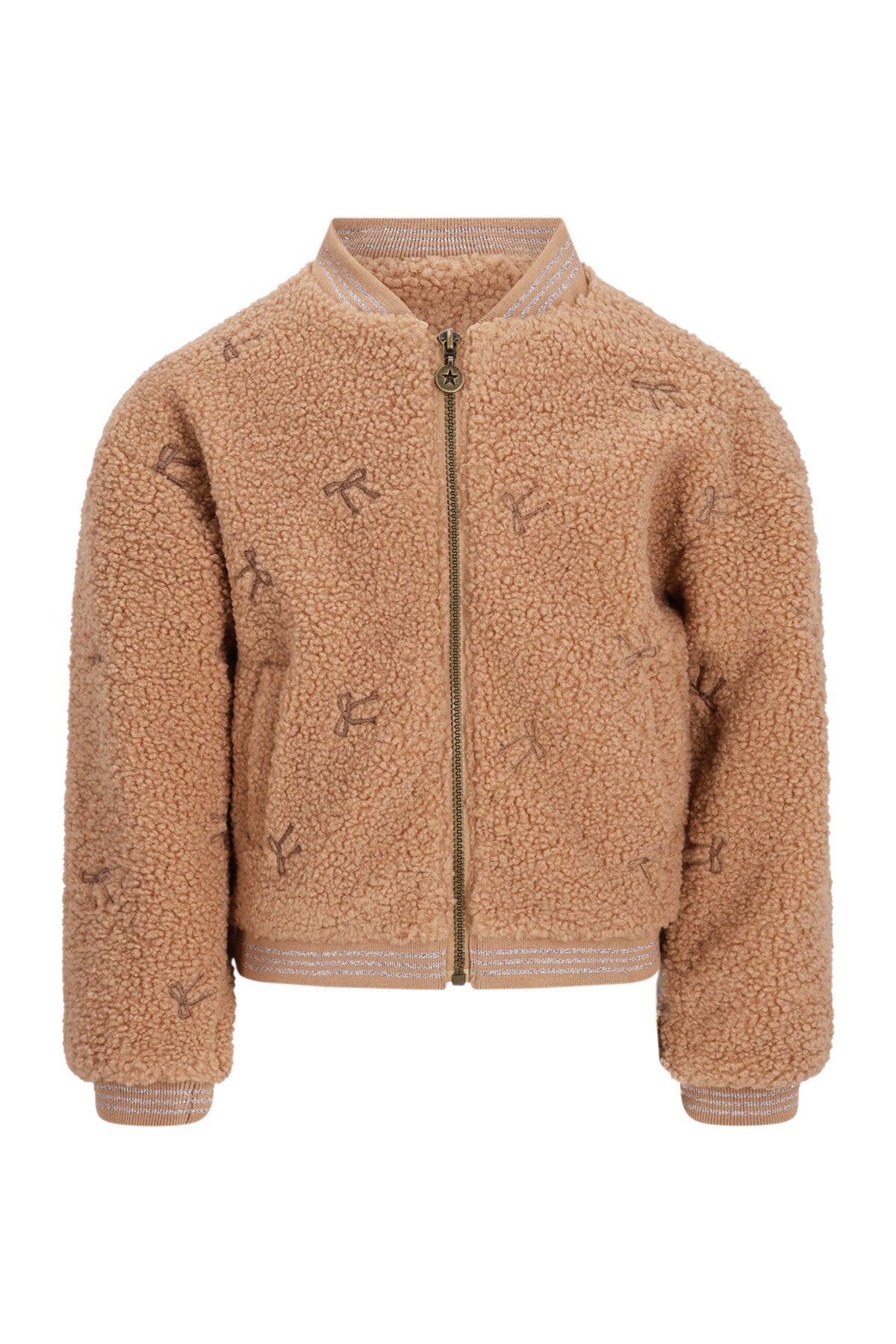 LIKE FLO Dionne Flo girls teddy embroidery cardigan