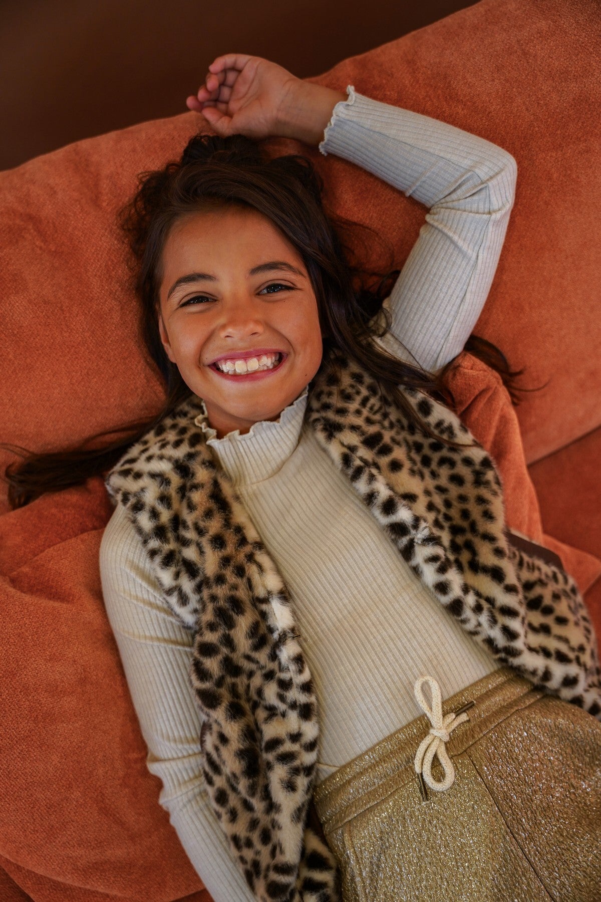 LIKE FLO Eef Flo girls basic coll beige glitter