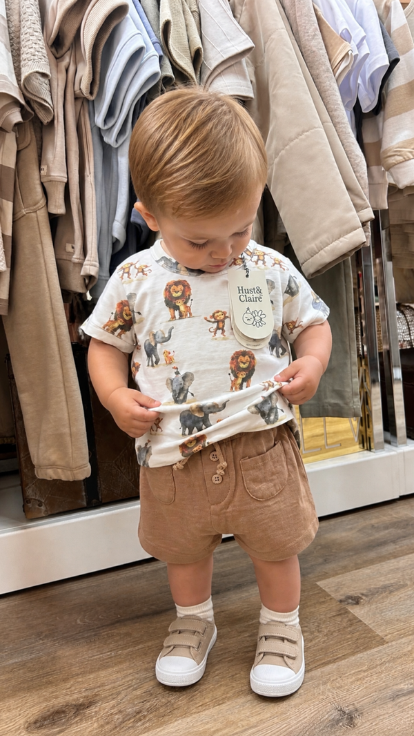 Hust & Claire T-shirt Leeuw Olifant & aapjes