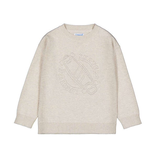 Mayoral winter 2027 jongens Quilted sweater stone skateboard