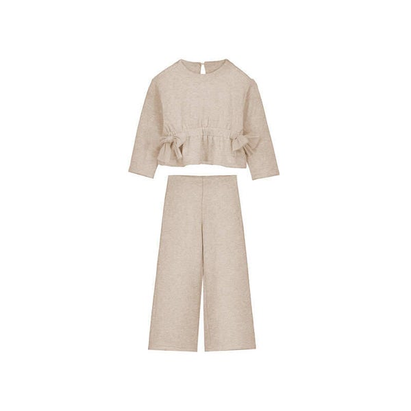Mayoral winter 2027 meisjes lurex set met strikken goud