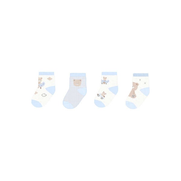 Mayoral sokjes babyblauw beertje set van 4