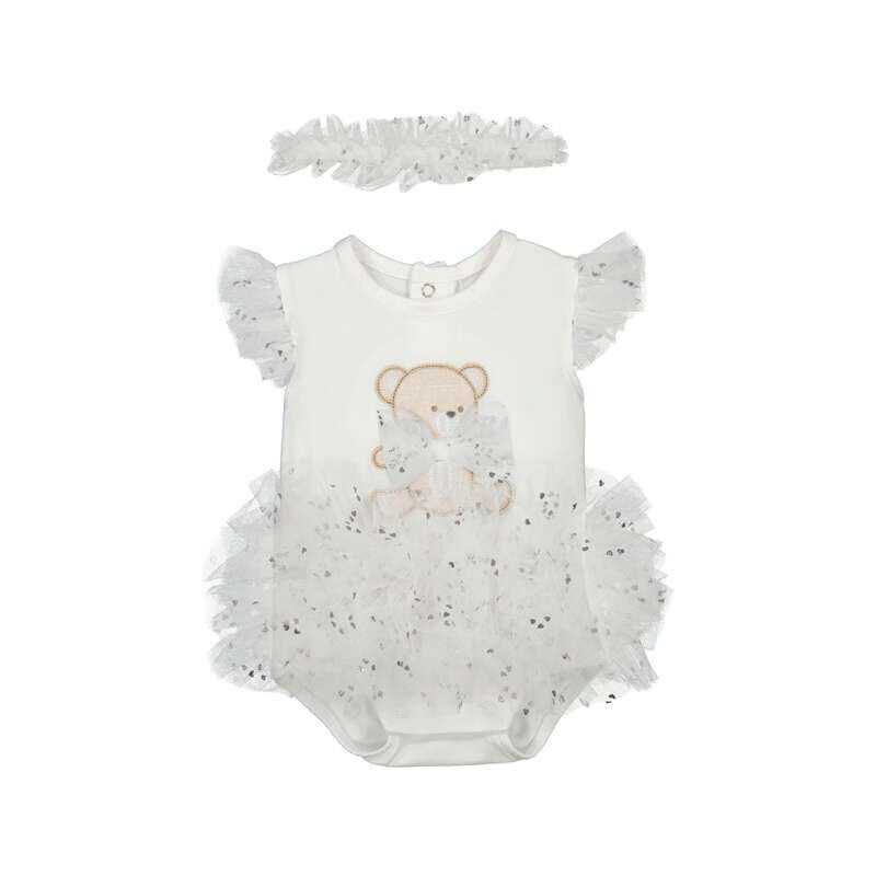 Mayoral zomer 2026 meisjes newborn tutu set 2-delig off white