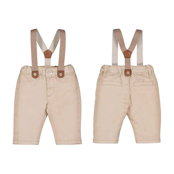 Mayoral winter 2027 jongens broek met bretels zand