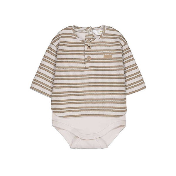 Mayoral winter 2027 jongens body rompertje streep beige