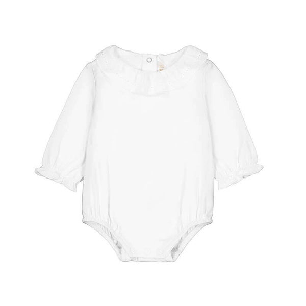 Mayoral winter 2027 meisjes romper met kraagje wit