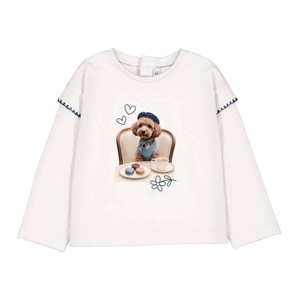 Mayoral winter 2027 meisjes longsleeve glamour dog navy