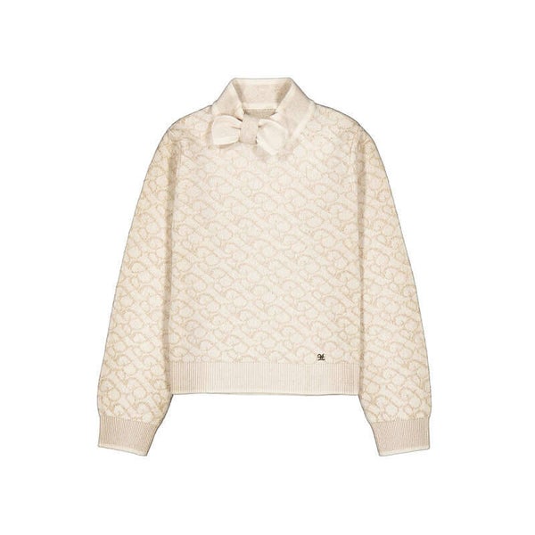Abel & Lula Iconic mock neck sweater beige