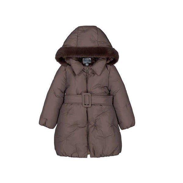 Abel & Lula winterjas jewel puffer brown