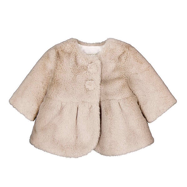 Mayoral winter 2027 meisjes winterjasje fur beige