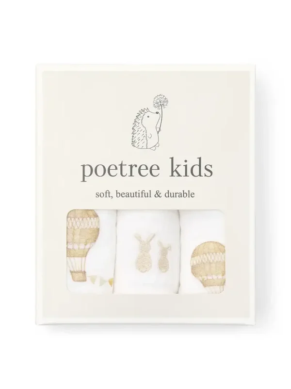 Poetree Set 3 Hydrofiele doekjes Little Voyager