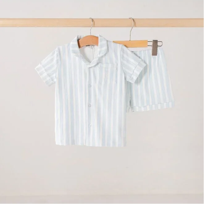 House of Bears Pyjama blauwe streep zomer