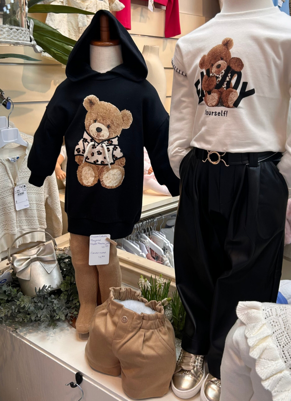 Mayoral winter 2026 meisjes hoodie leopard beer zwart