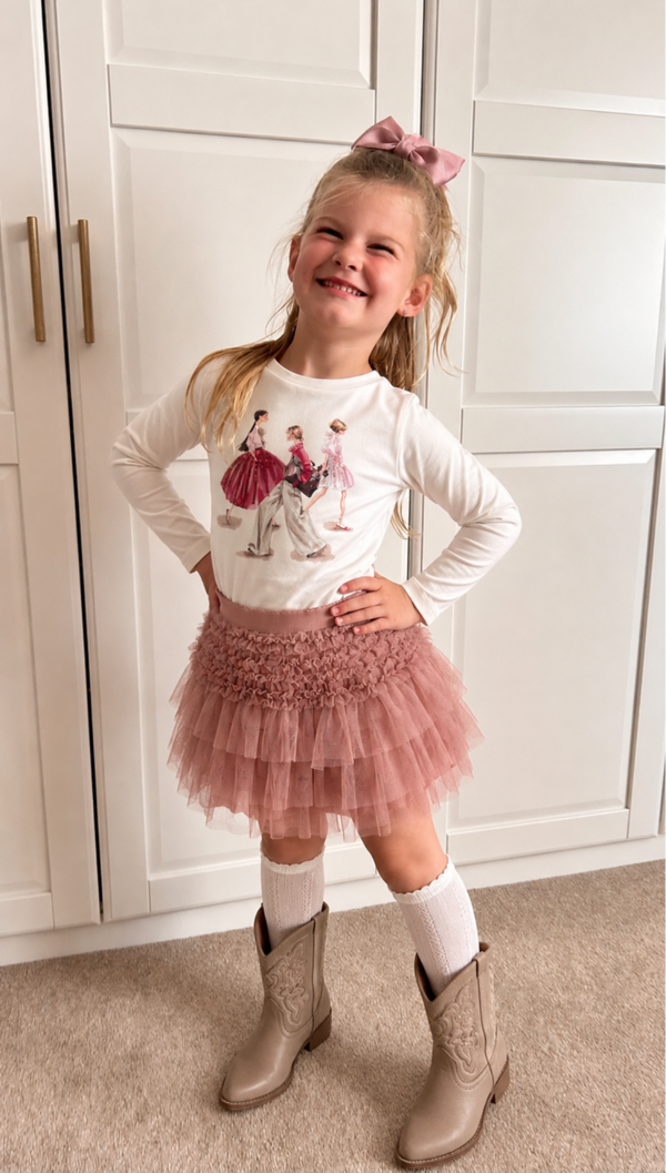 Mayoral winter 2027 tulle rokje mauve