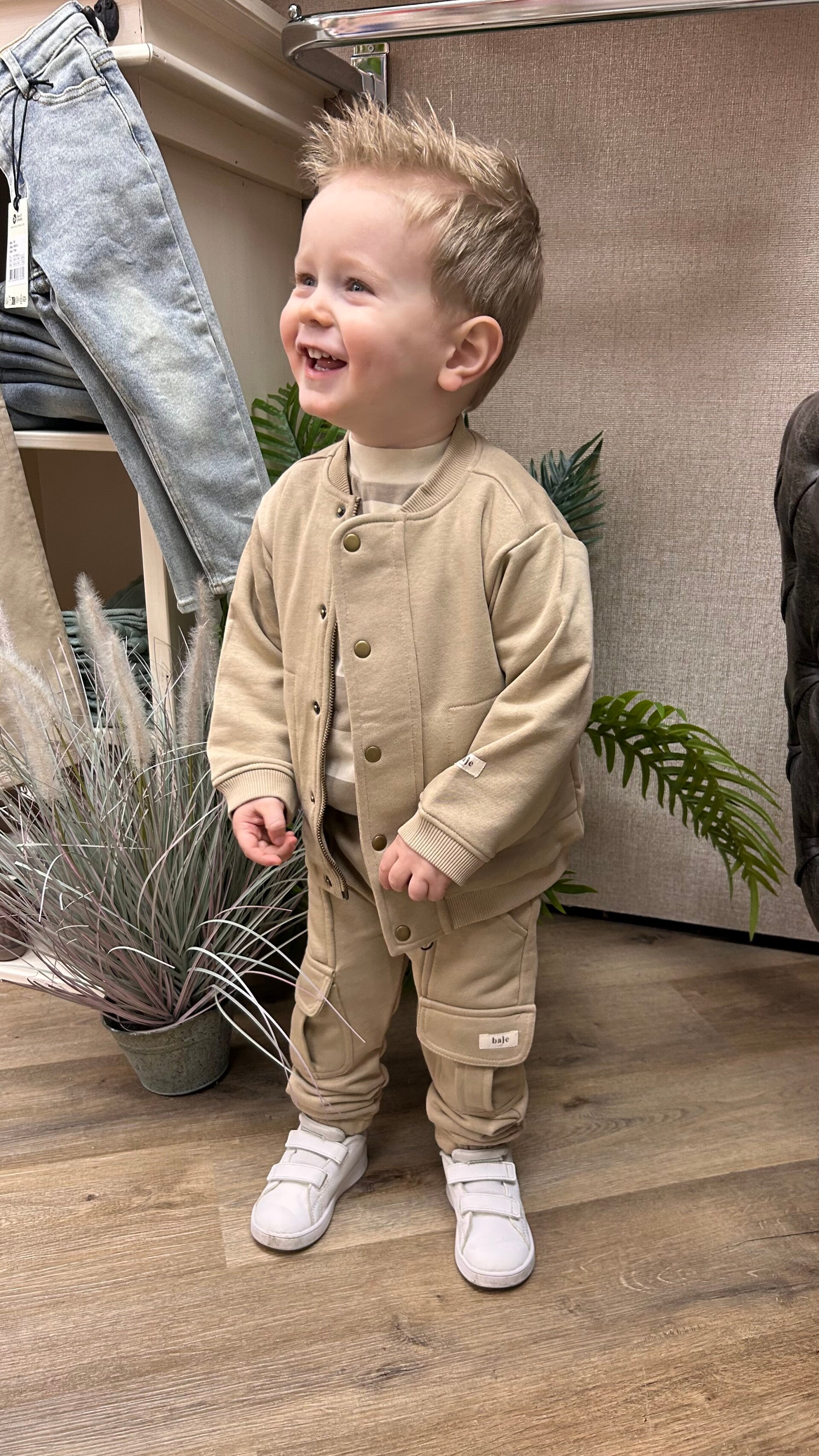 Baje Jaen bomber jasje taupe cafe