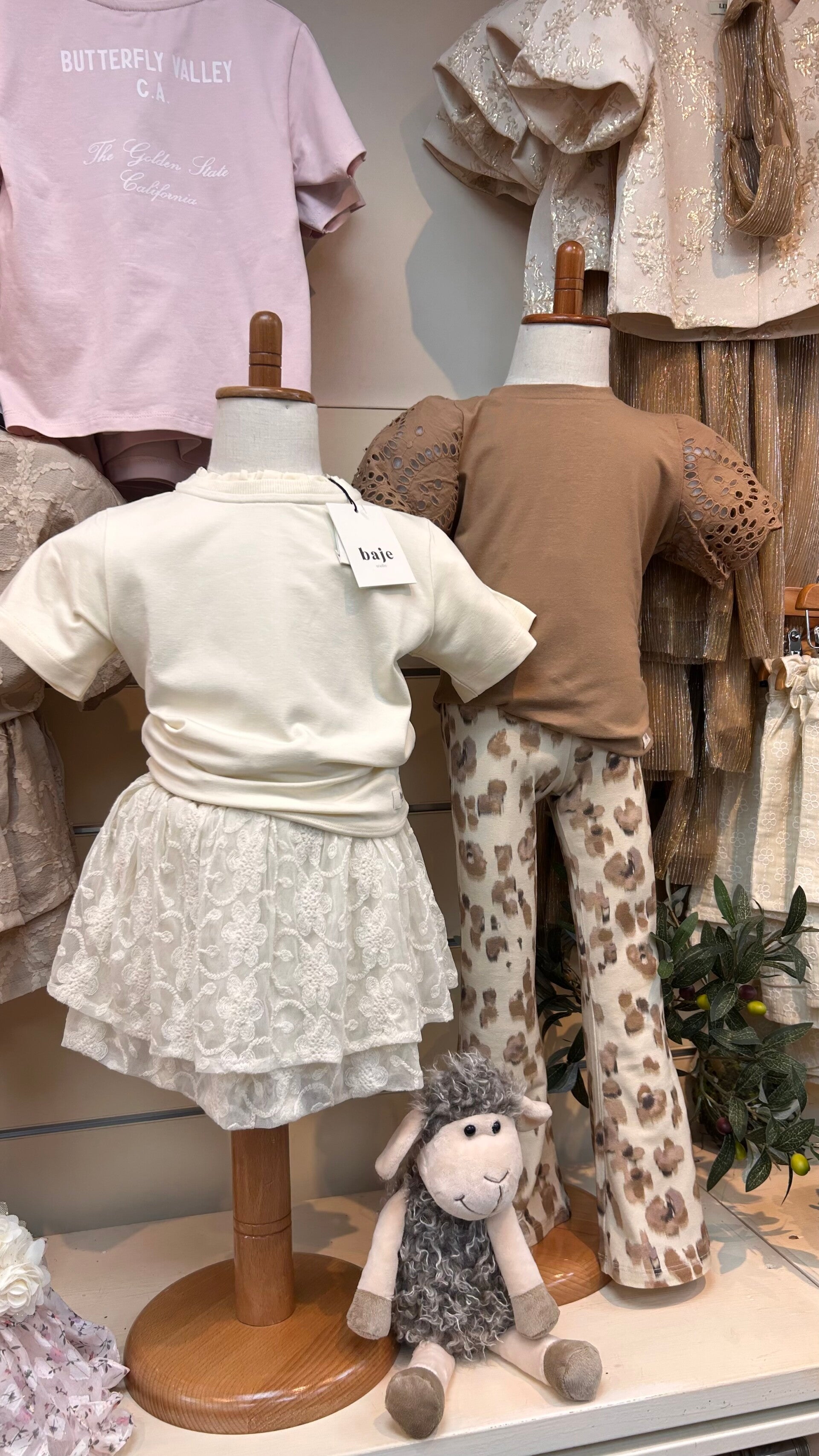 Baje Almeria T-shirt met kraagje white coconut