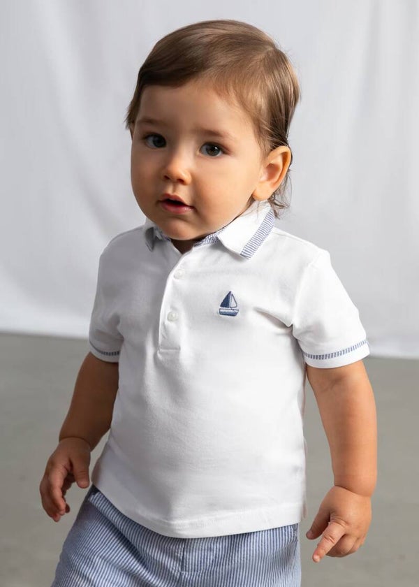 Mayoral zomer 2026 jongens polo wit marine