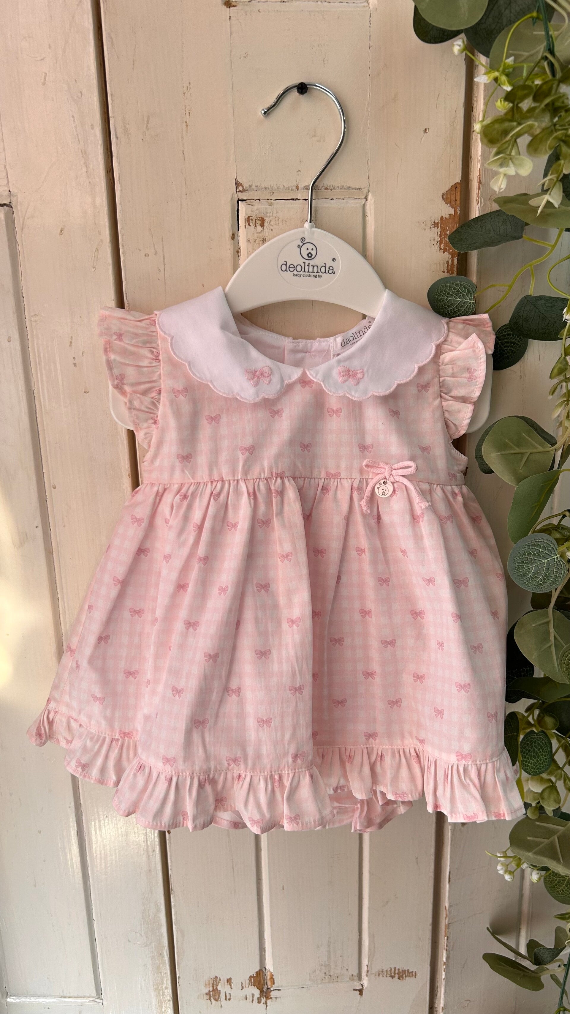 Deolinda jurkje met strikjes en bloomer