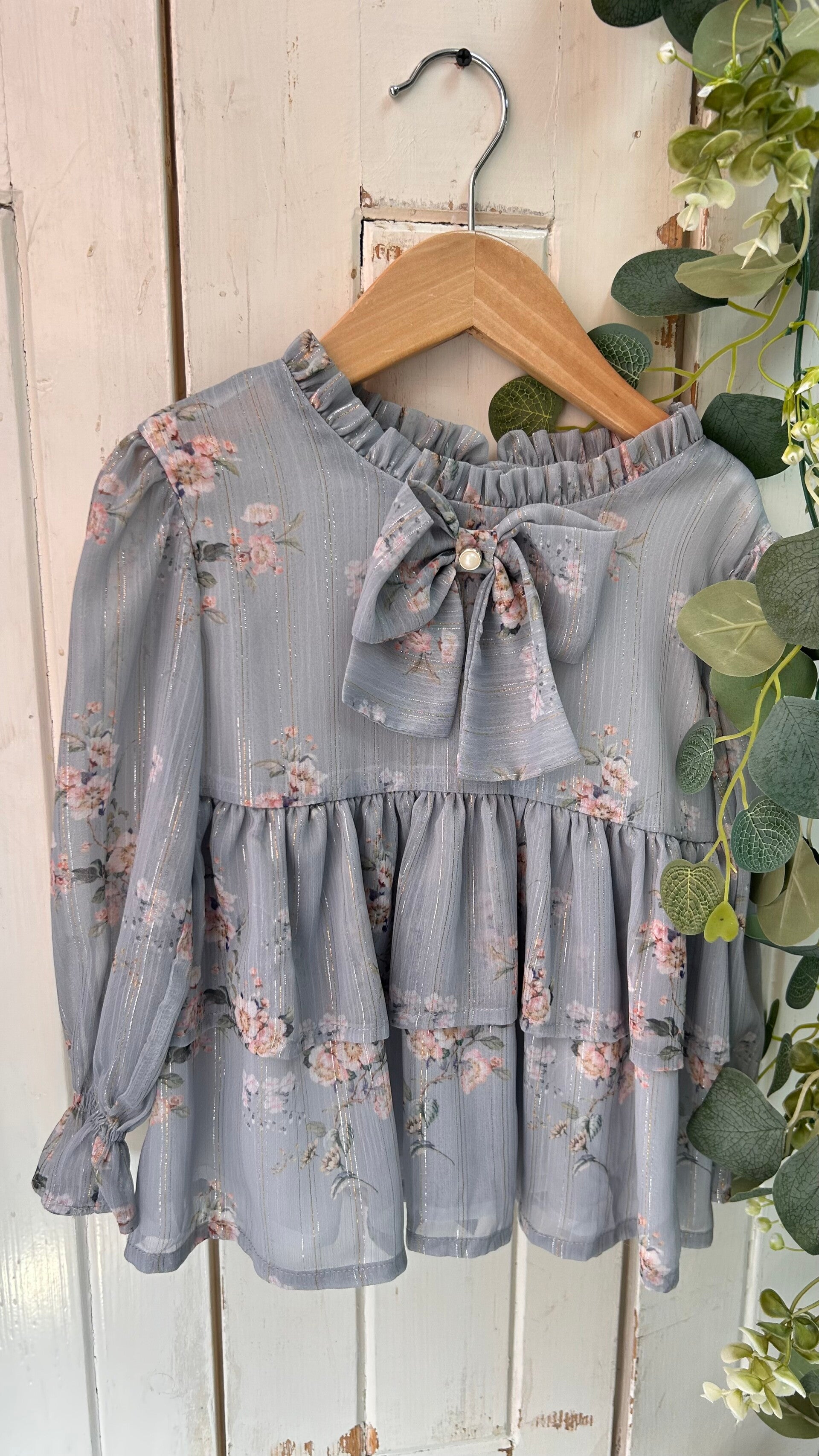 Floral lurex chiffon blouse J.O.