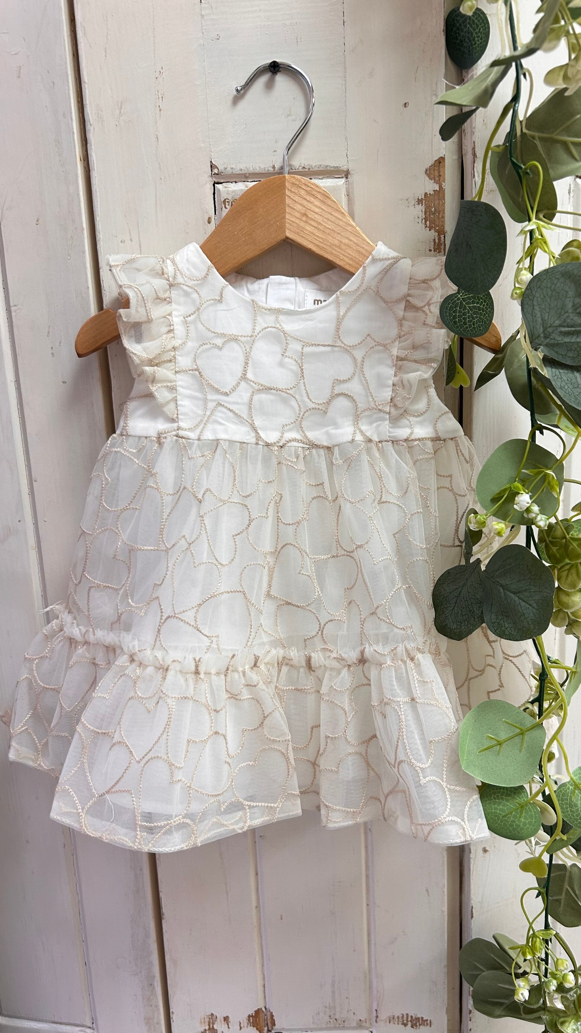 Mayoral zomer 2026 meisjes jurkje gold hartjes