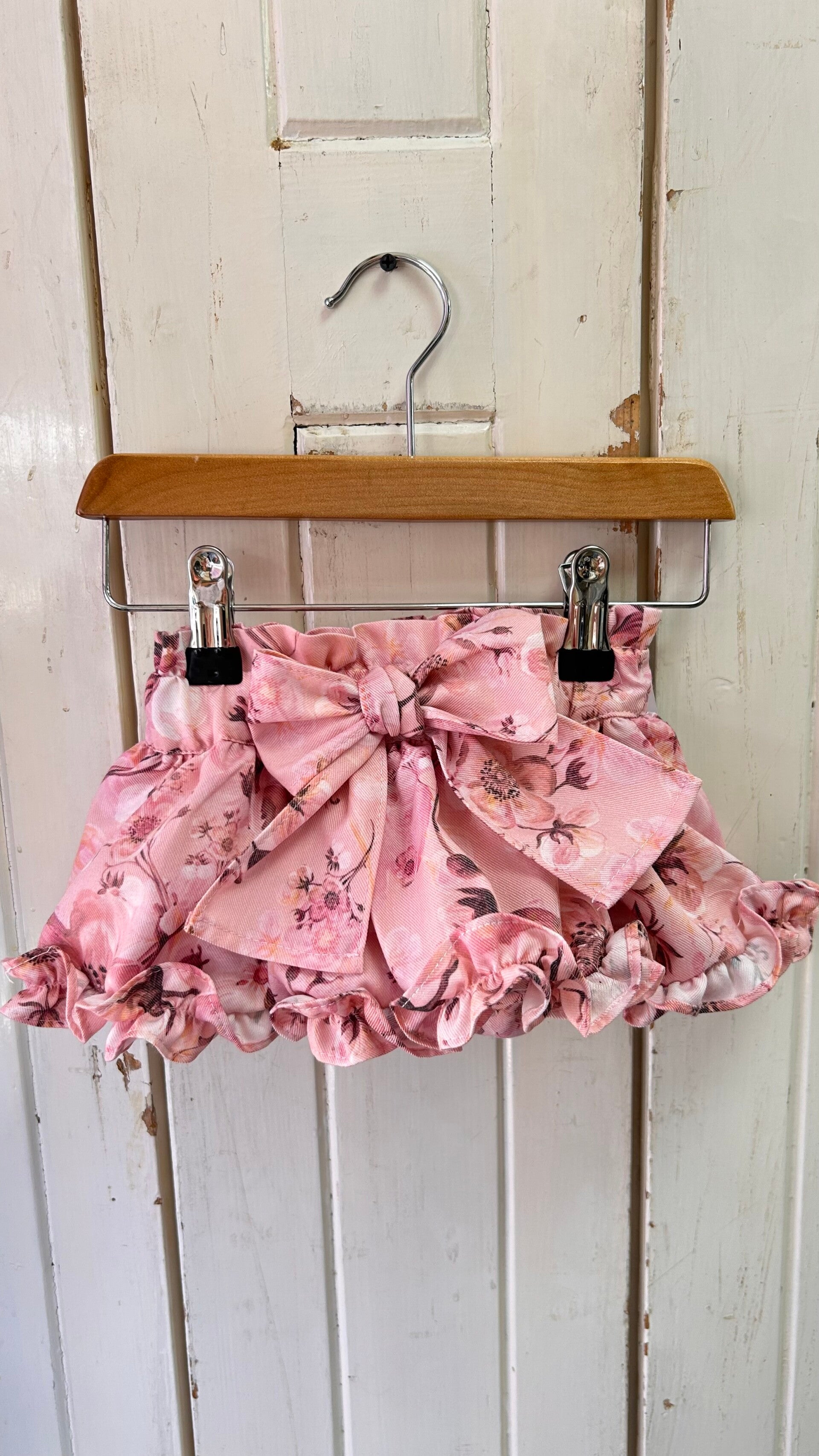 Bloomer pink flowers met strikje J.O.