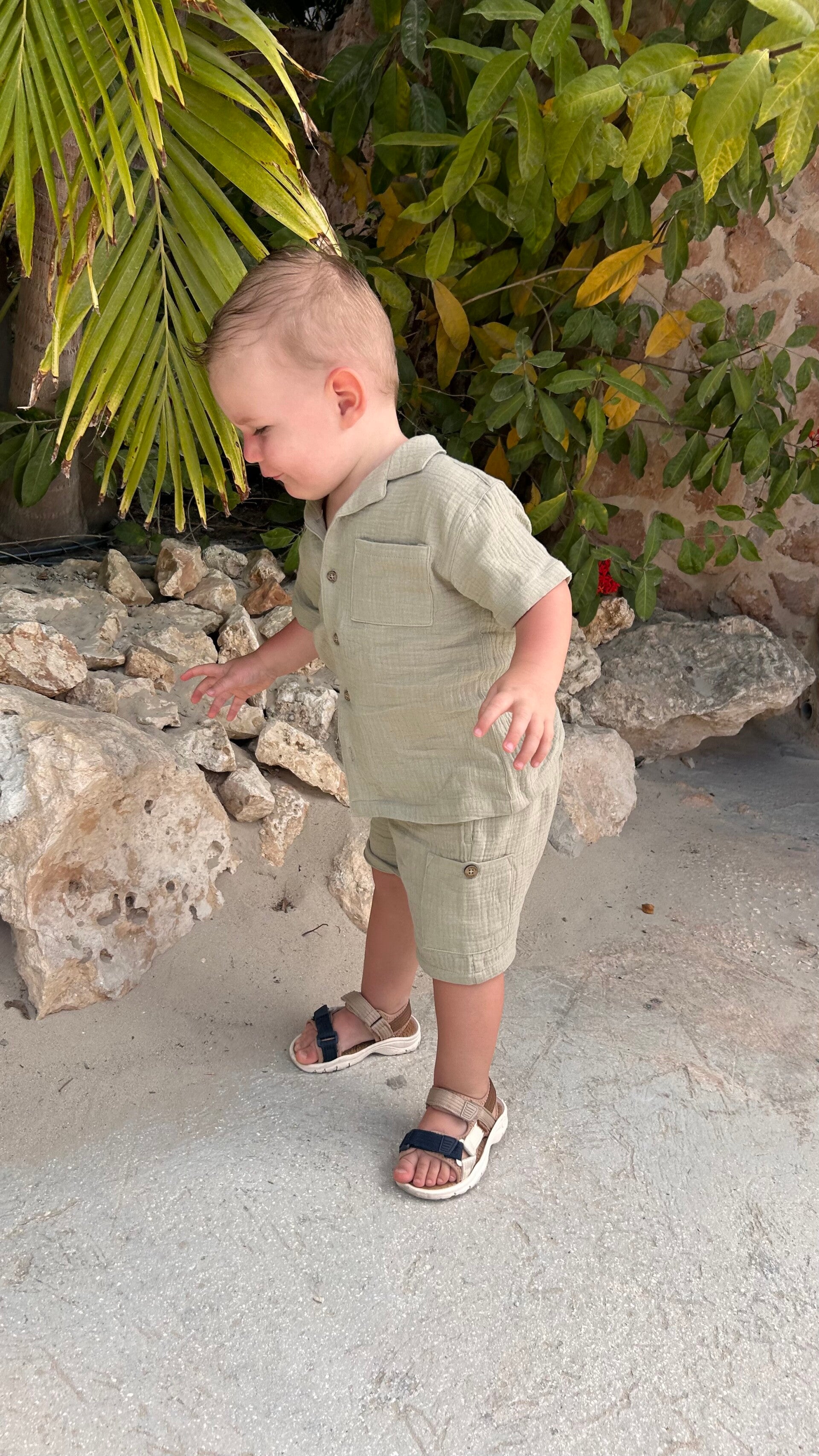 Mayoral zomer 2026 jongens short bamboo cotton pistache hydrofiel