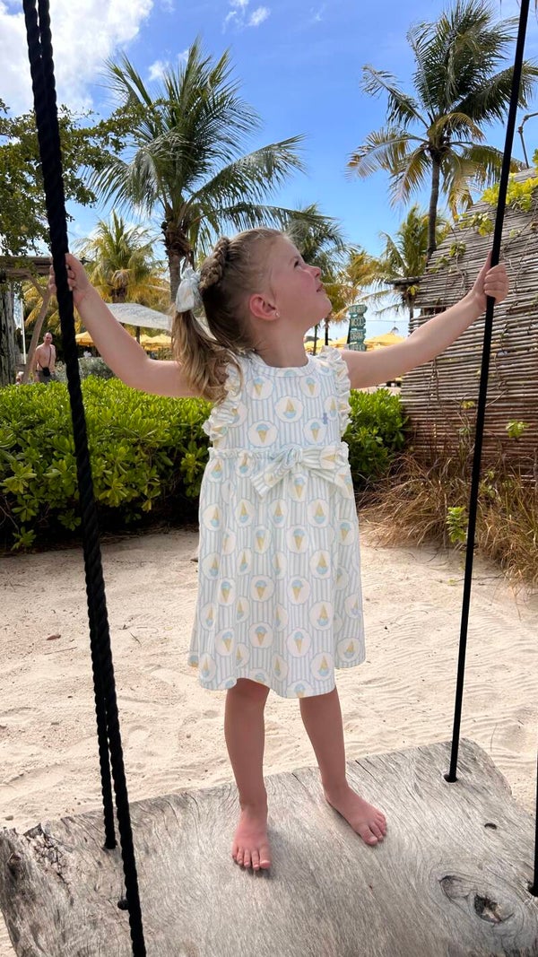 House of bears sundress blue ice cream