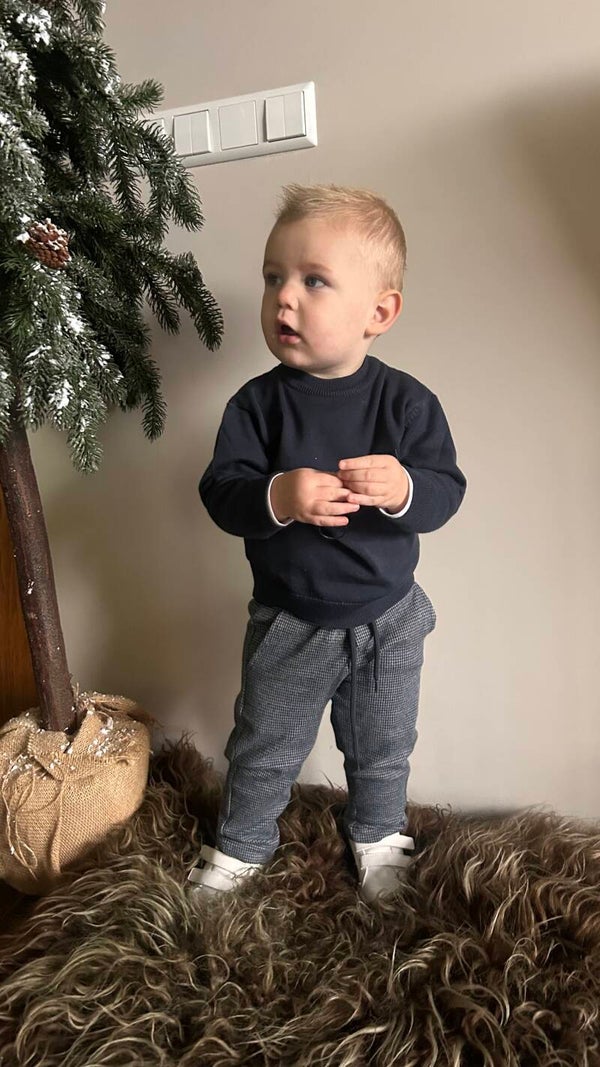 LEVV jongens pullover donkerblauw