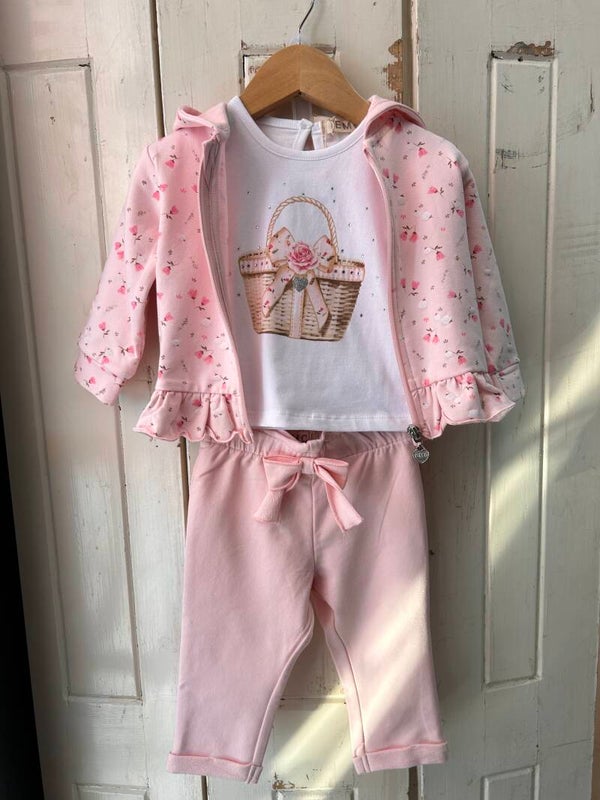 EMC vestje roze flowers roezeltjes