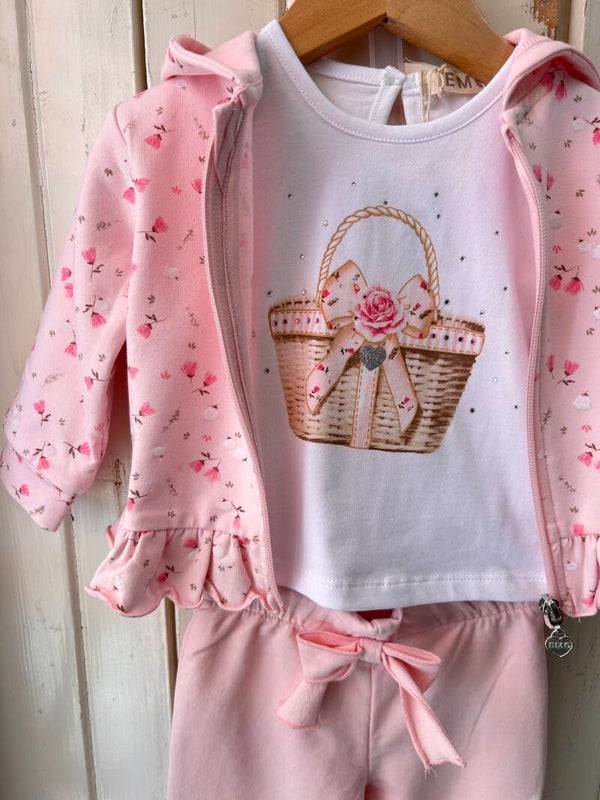 EMC T-shirt tasje met strik & steentjes
