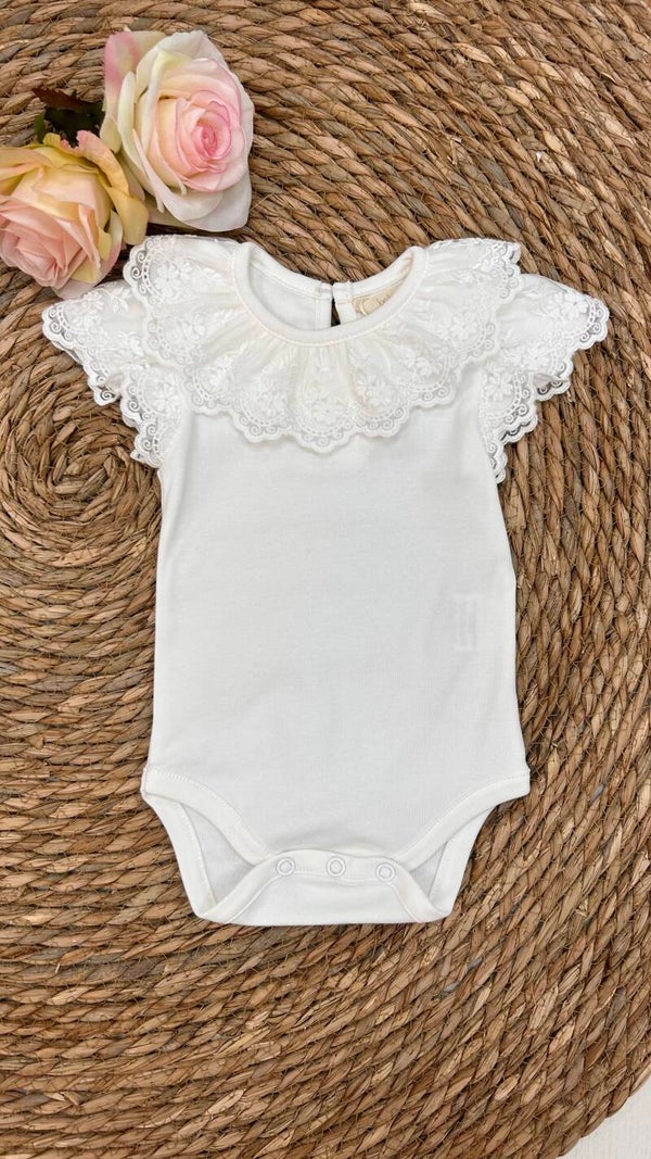 Laivicar Romantische romper met kant ecru