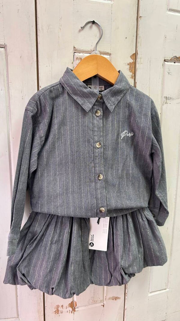 Daily7 blouse pinstripe glimmertje