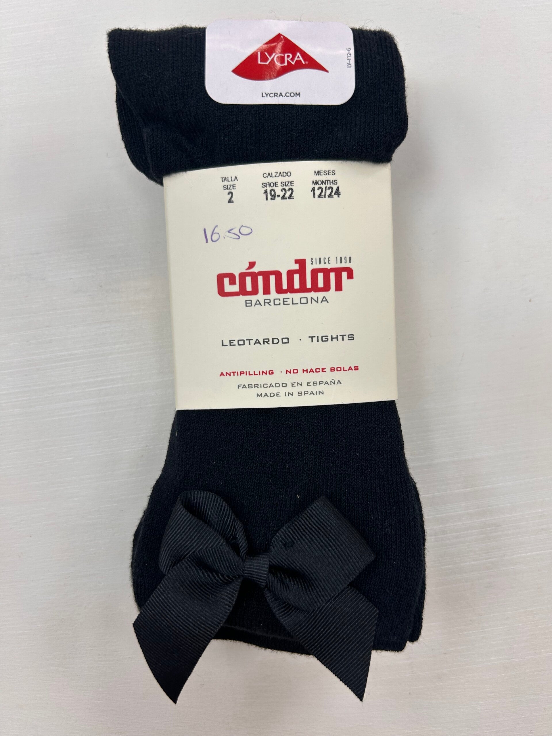 Condor maillot met satijnen strikje zwart 900