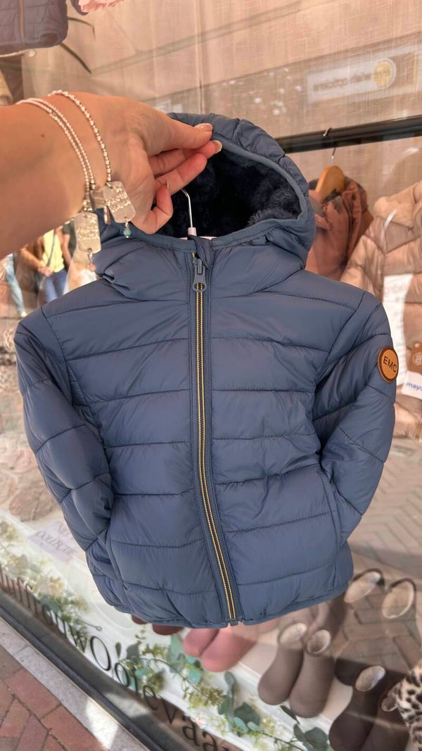 EMC jas petrol blauw met teddy voering