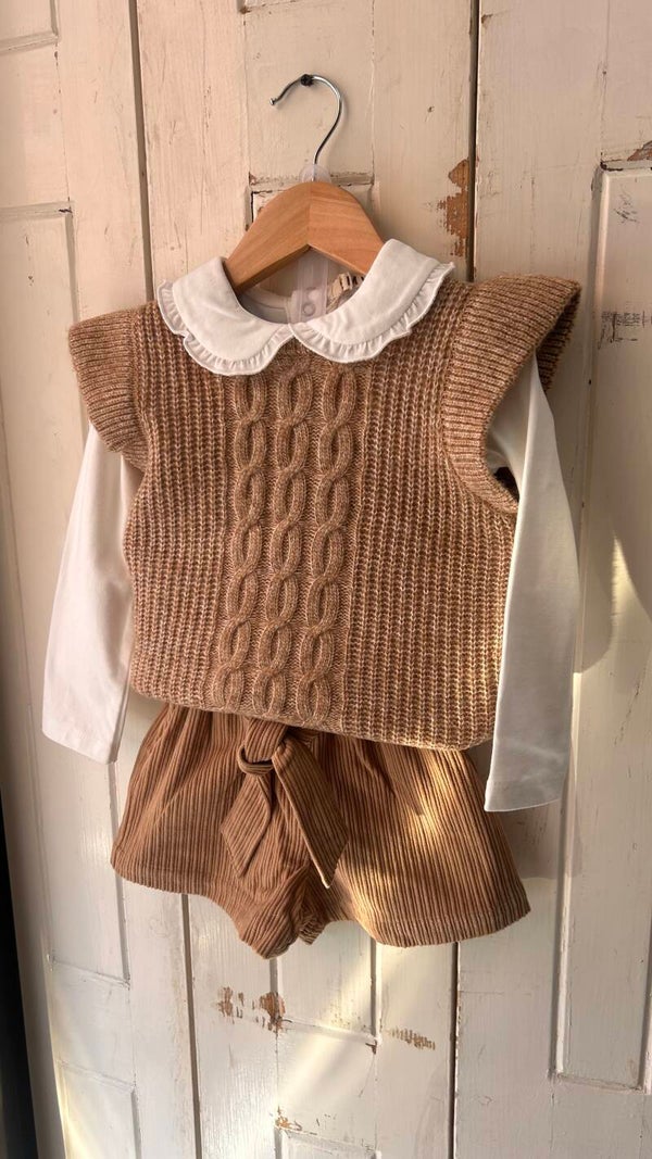 EMC spencer ruffle camel