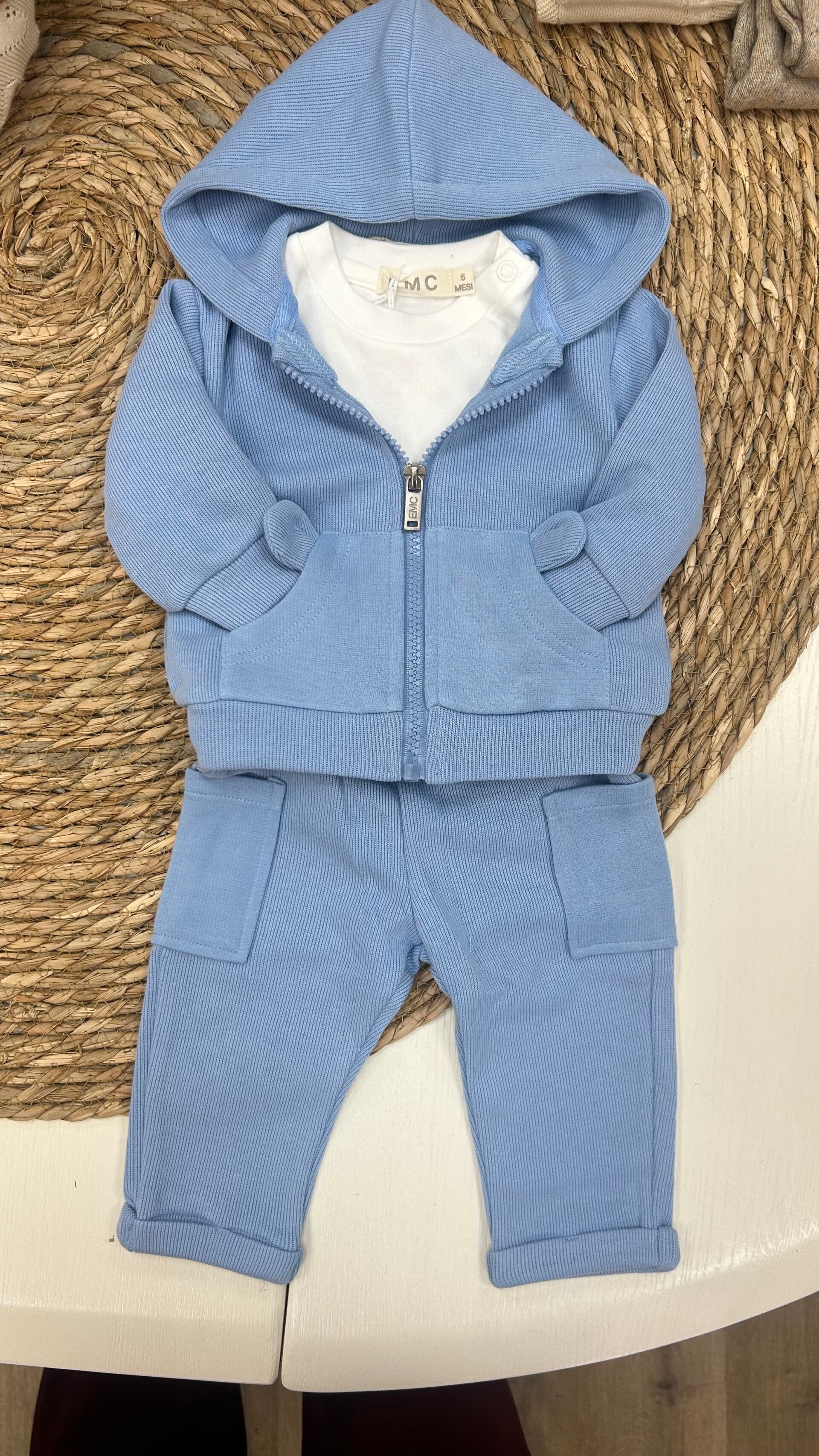 EMC baby jongens vestje blauw