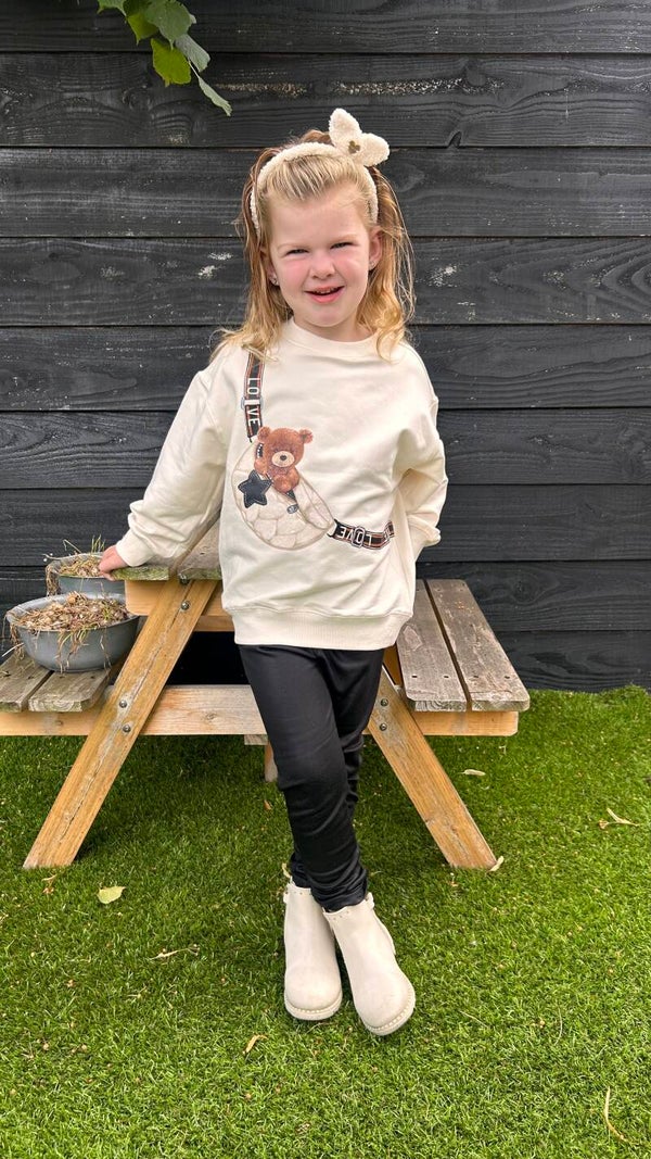 Mayoral winter 2026 meisjes 2-delige set zwart / beige beer