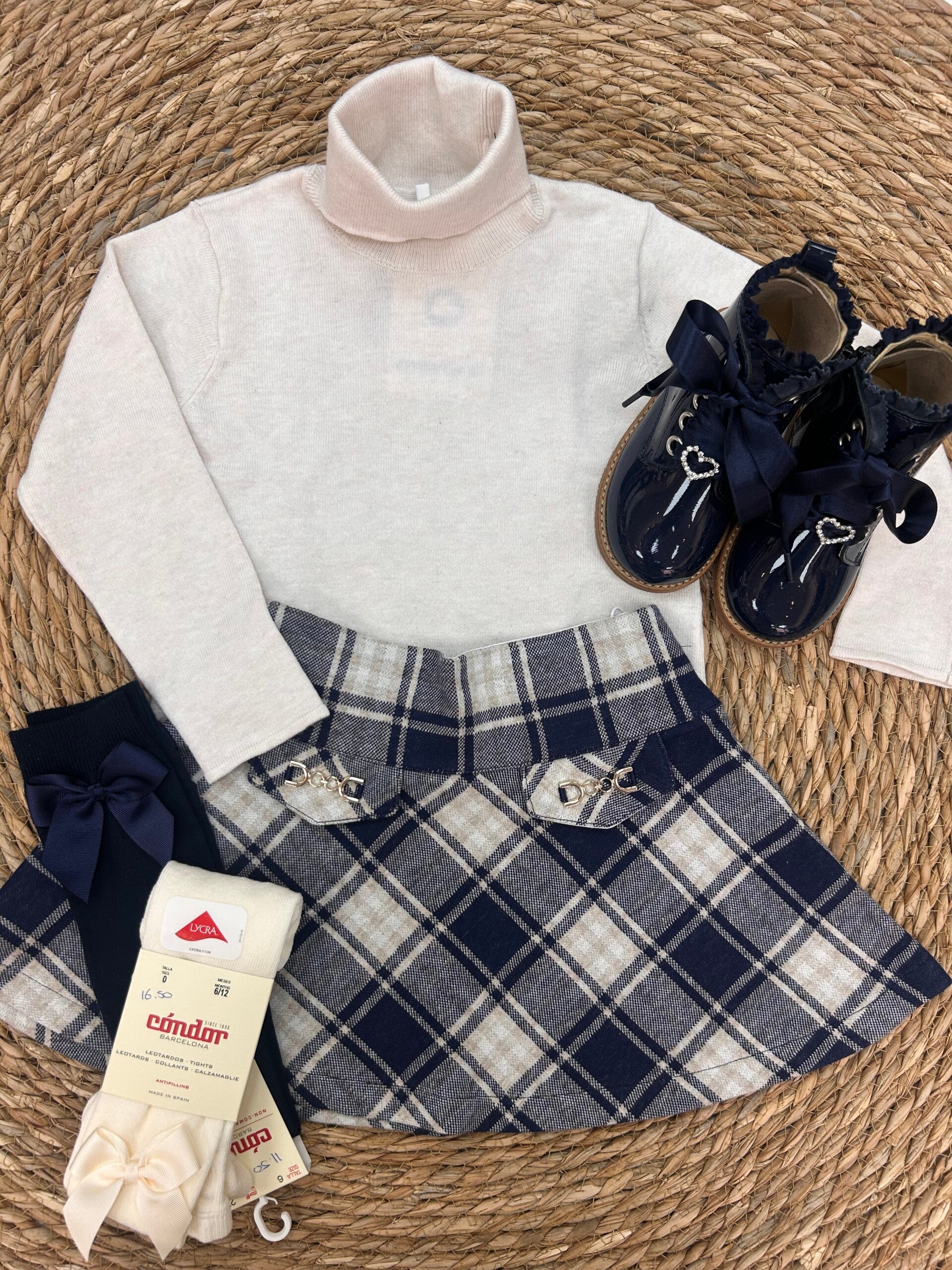 Mayoral winter 2026 meisjes rokje navy geruit