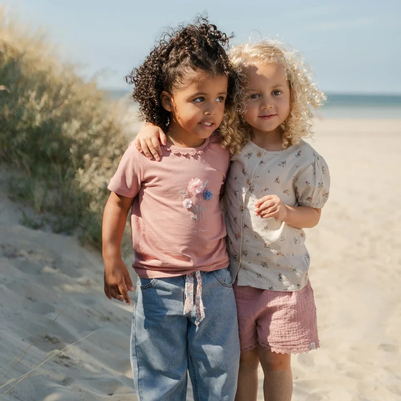 Little Dutch T-shirt pink blush flowers