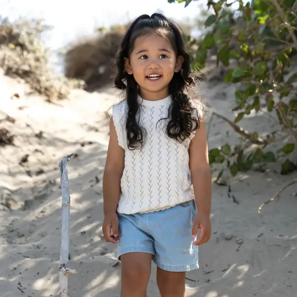 Little Dutch gebreid singlet creme