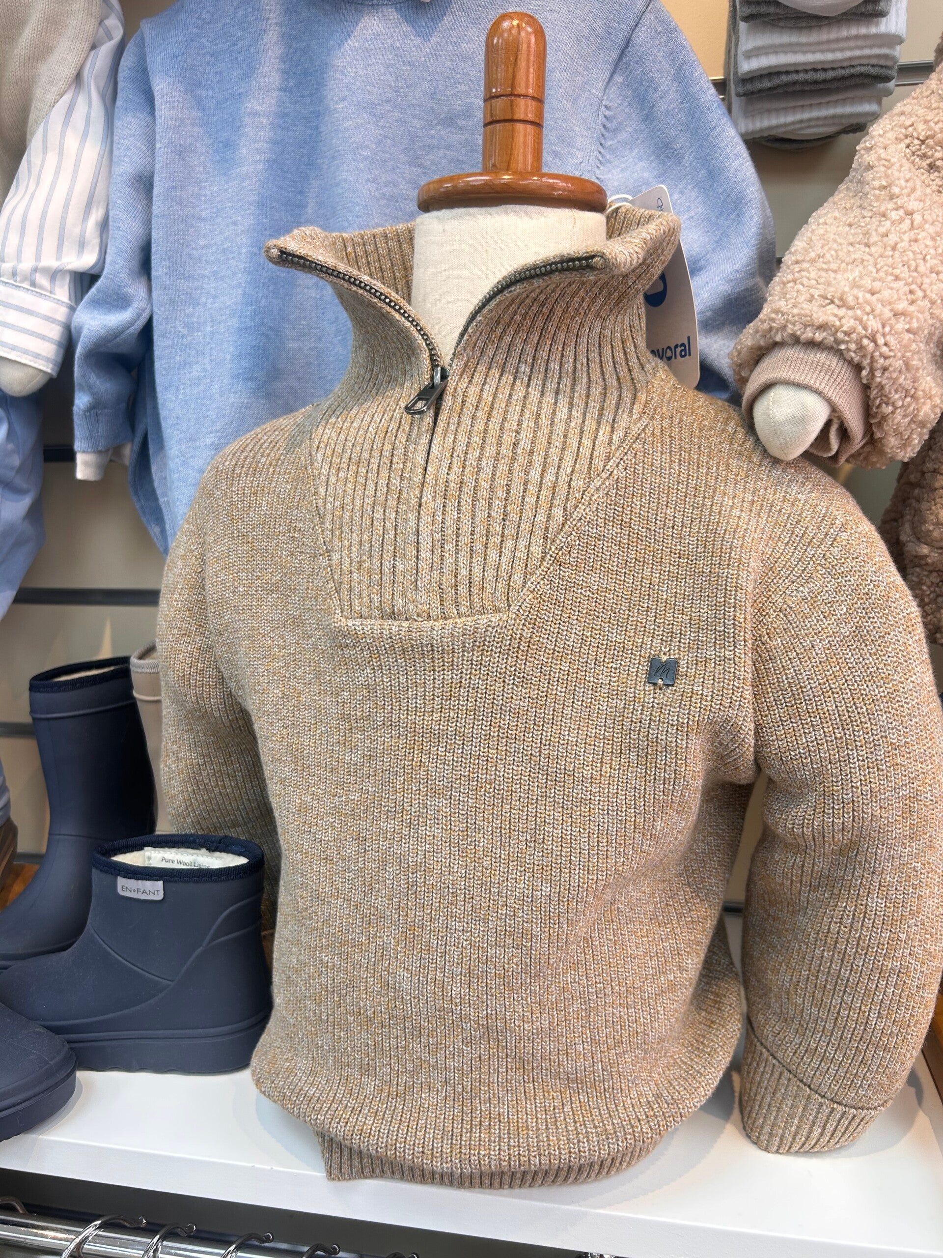 Mayoral winter 2027 jongens schipperstrui knit brown