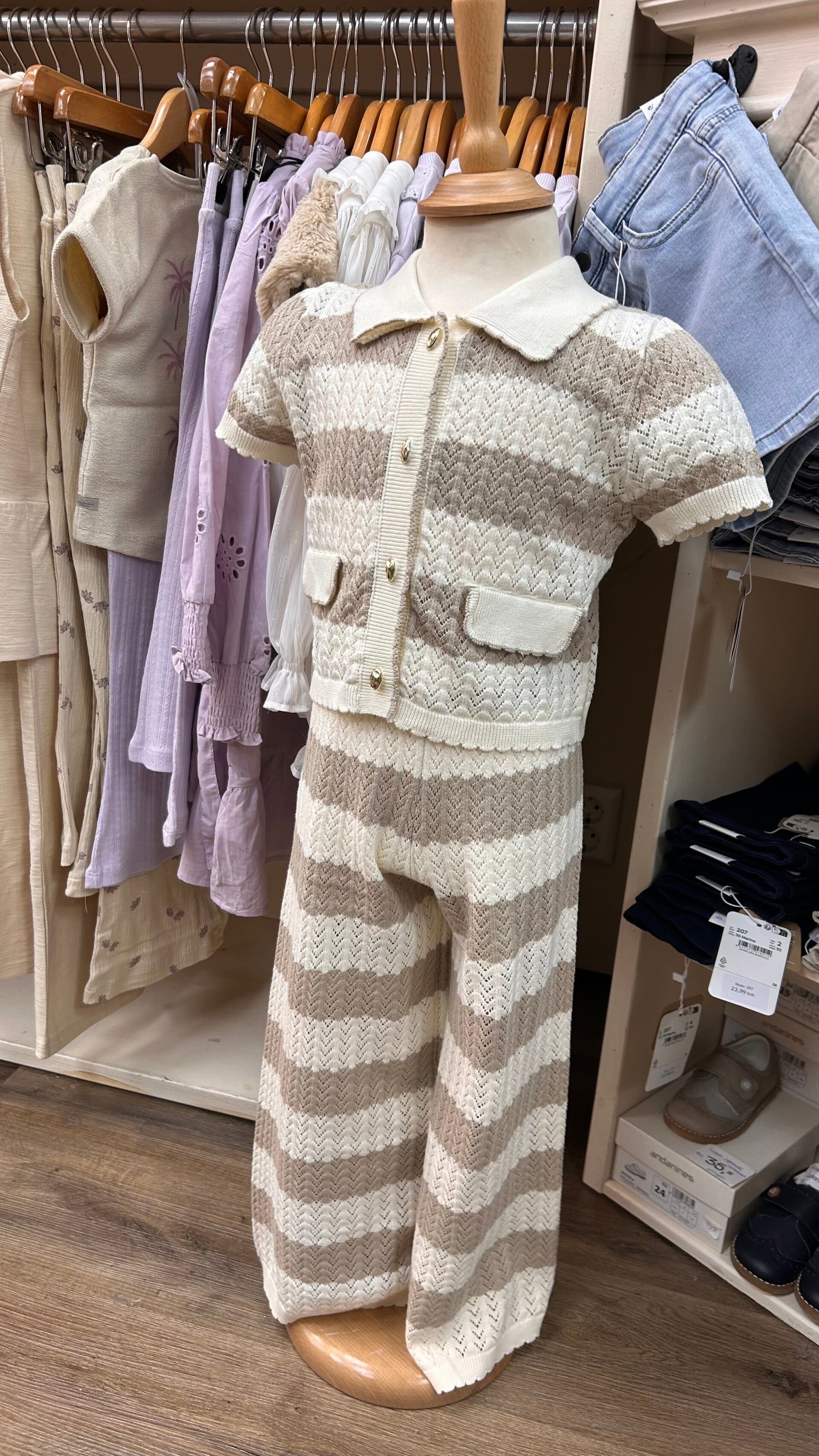 Mayoral zomer 2026 meisjes knit set zand