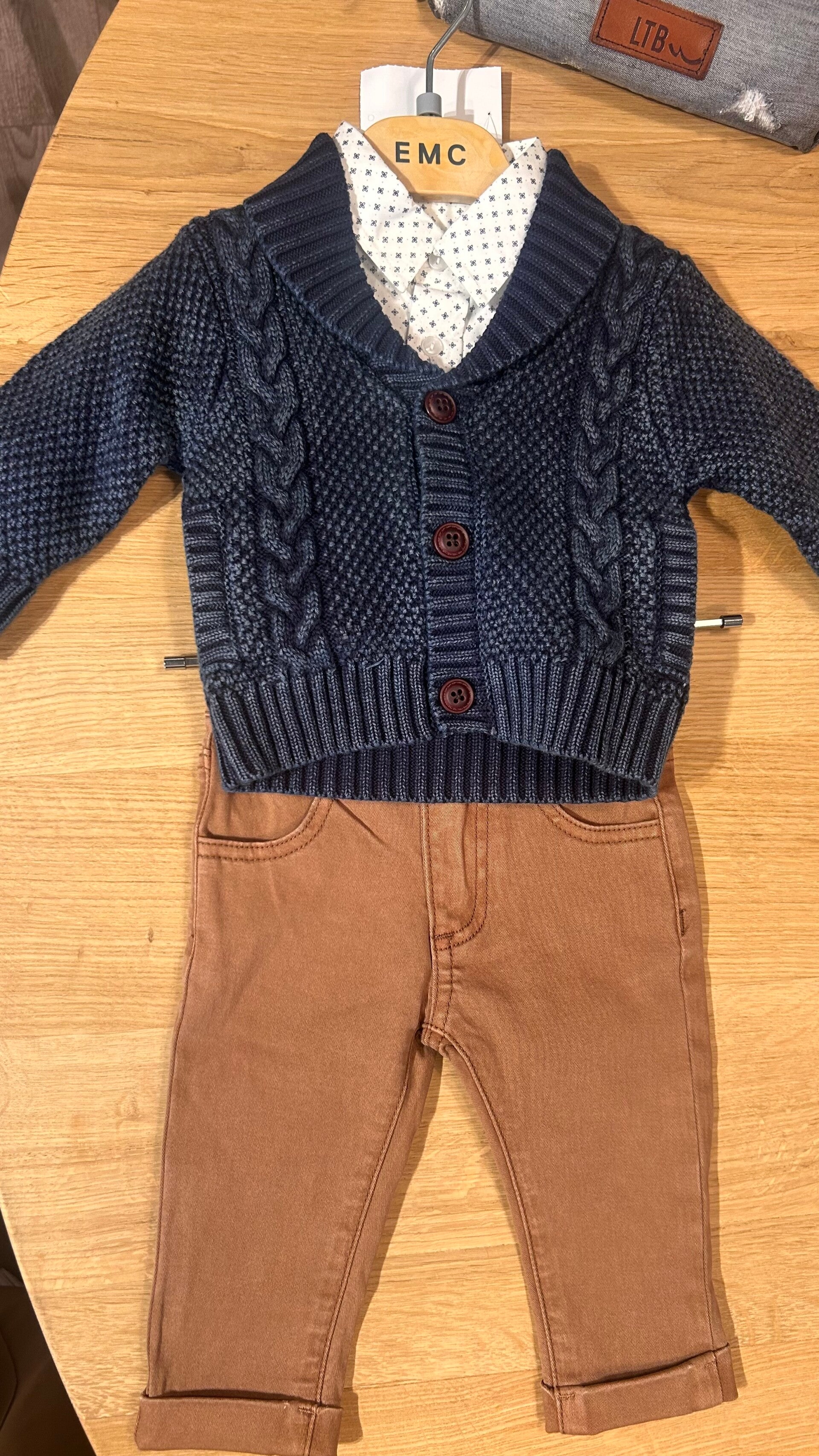 EMC kabel cardigan blue