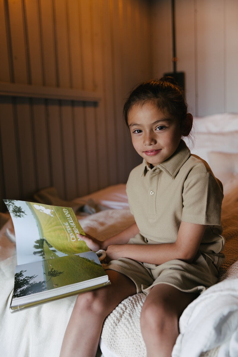 LEVV jongens polo dessert sand cotton Bert