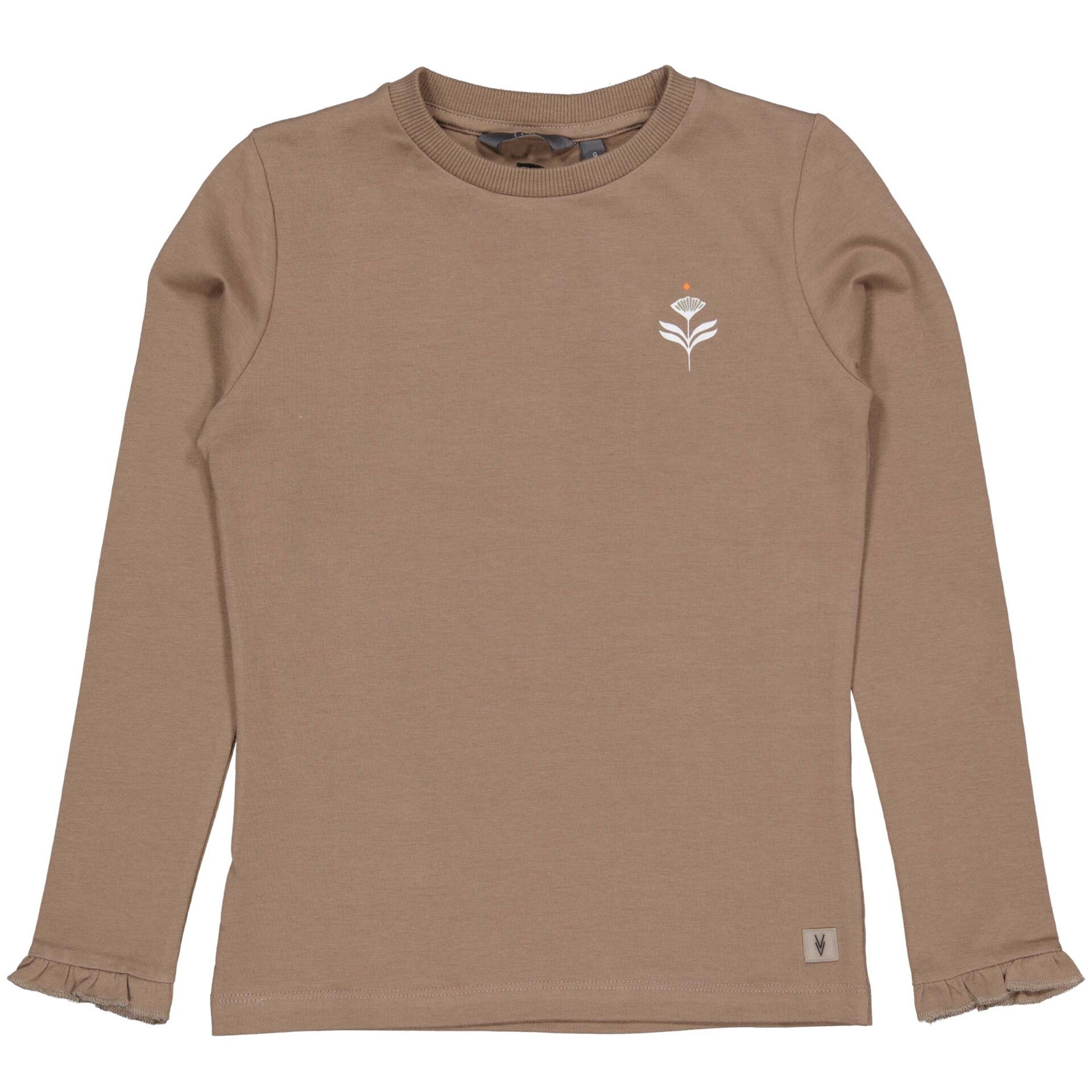LEVV meisjes T-shirt dark taupe