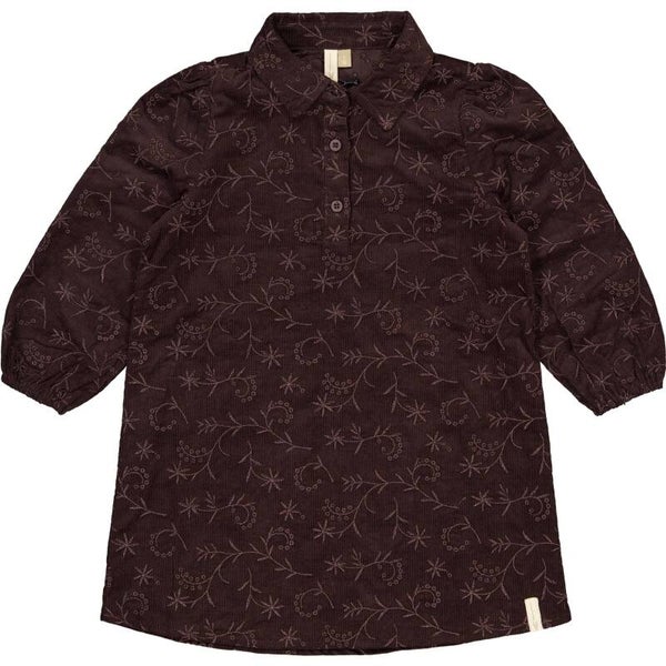 LEVV jurkje flowers Dagmar dark taupe